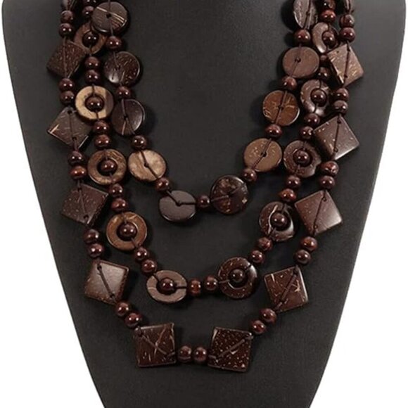 3- Layered Statement Necklace Womens Bohemia Choker Necklaces Multicolor Fashion
